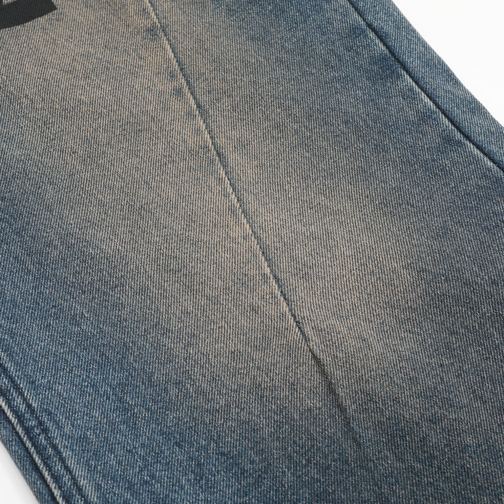 Wasteland Numbers Printed Work Jeans