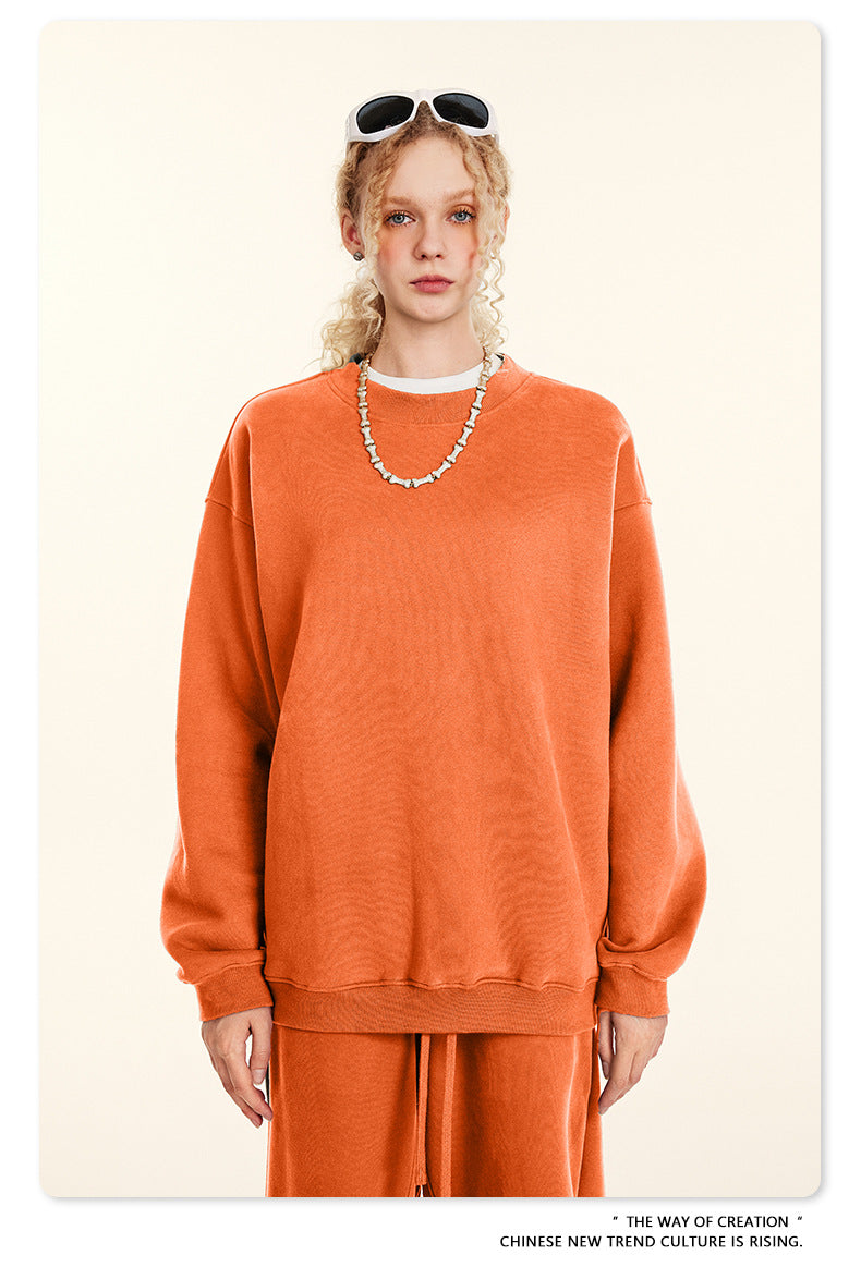 Fleece Lining Oversize Sweatshirt
