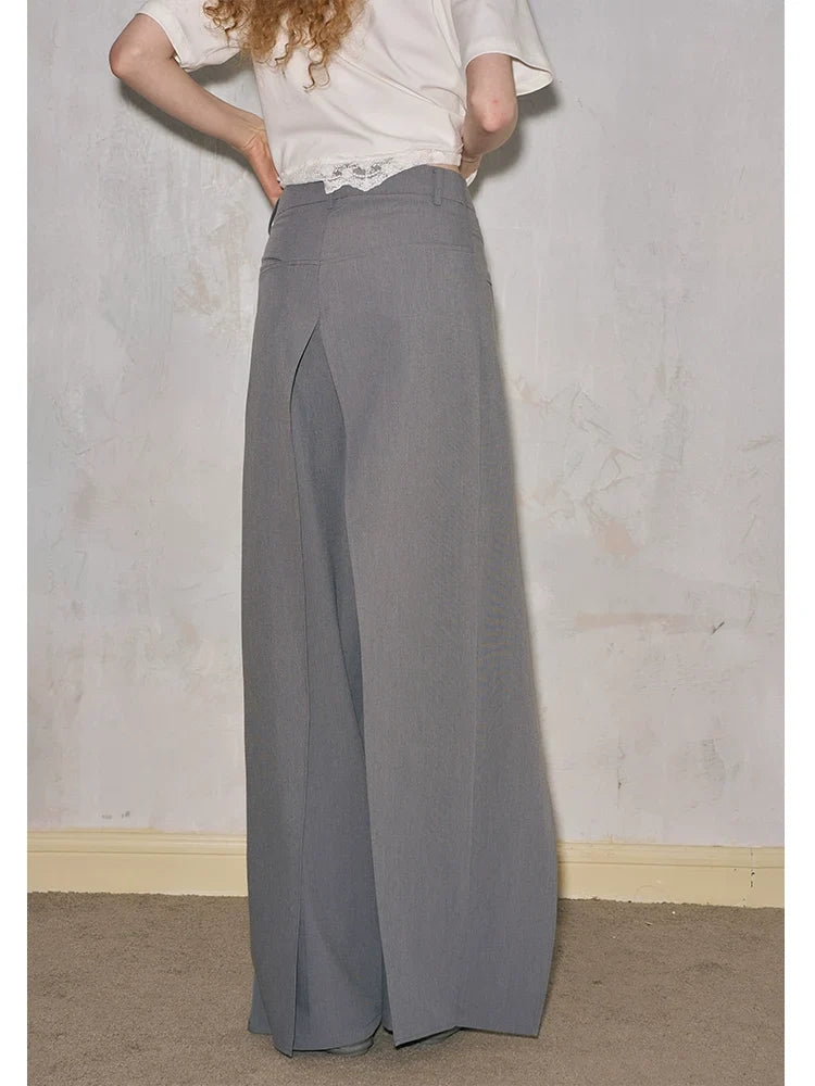 Wide Leg Floor Dropping Trousers