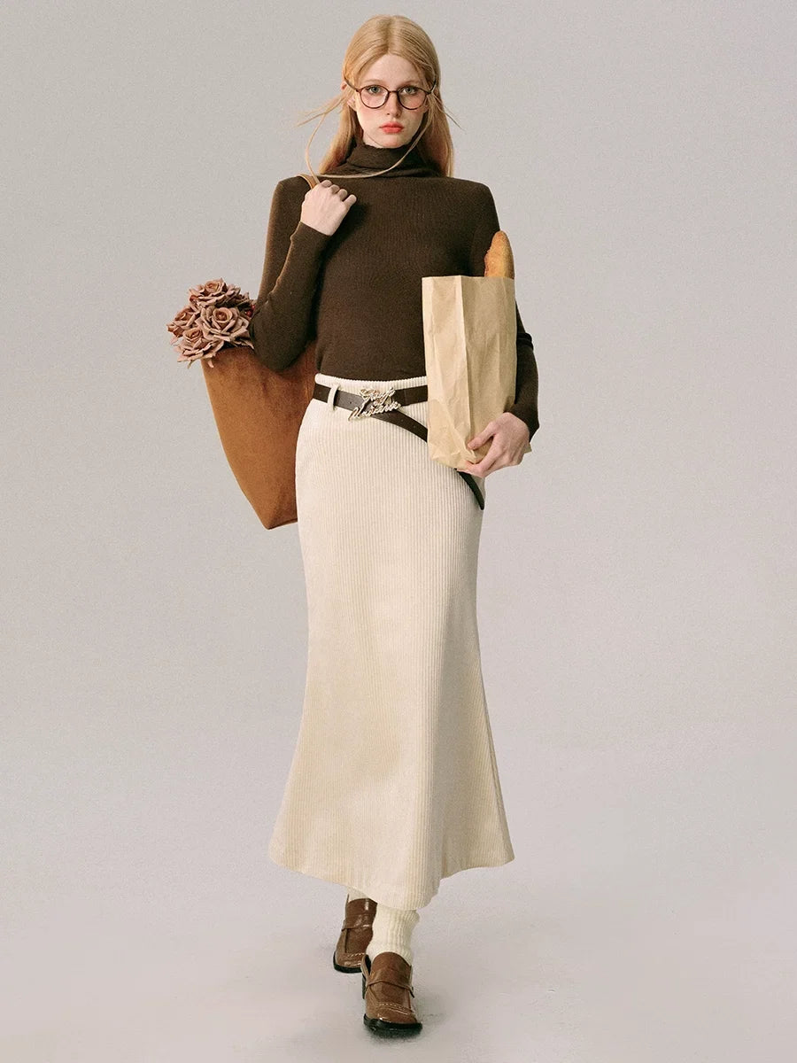Velvet Collar Jacket & Long Skirt & Pleats Short Skirt Setup