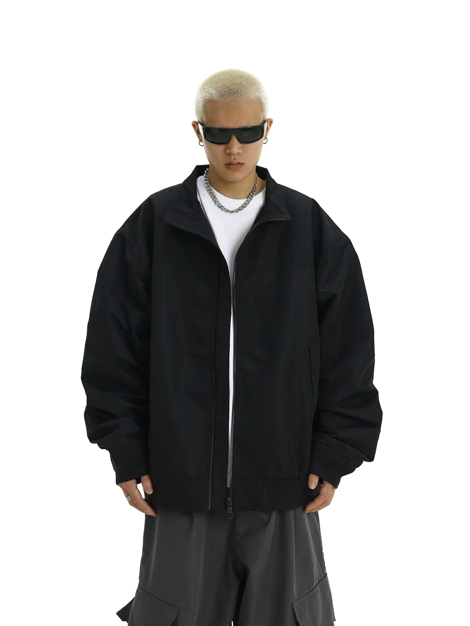 Stand Neck Zipper Jacket