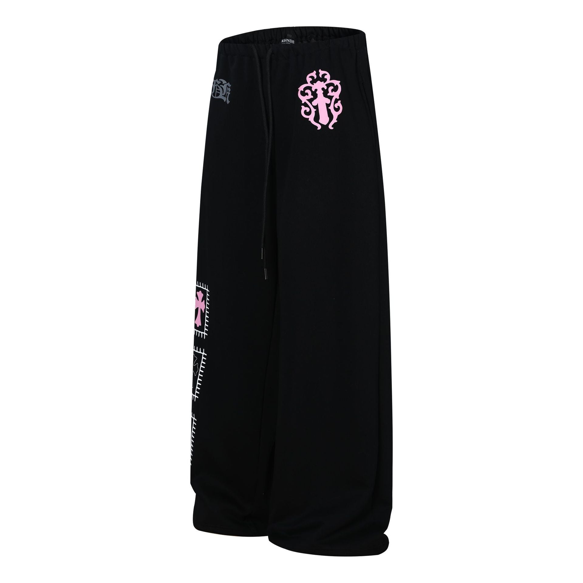 Graphic Print Wide Leg Sweatpants