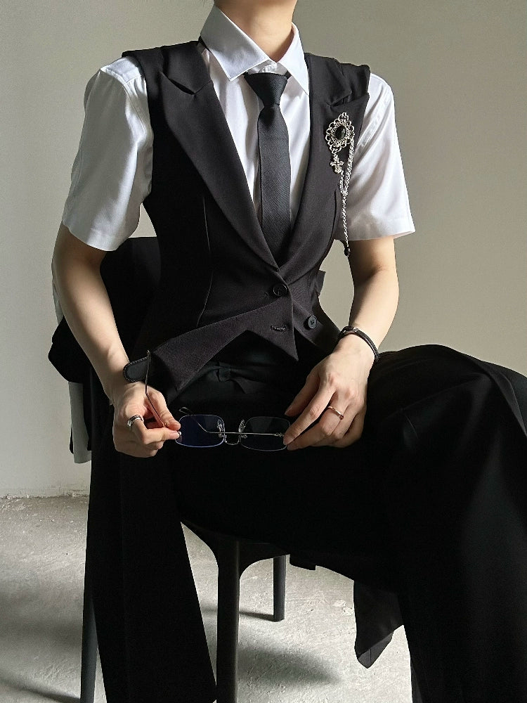 Plain Design Short Sleeve Shirt