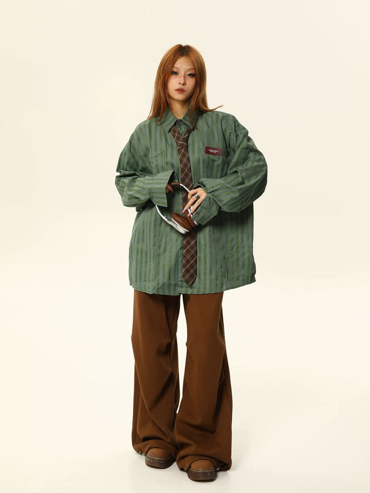Oversized Stripe Design Shirt