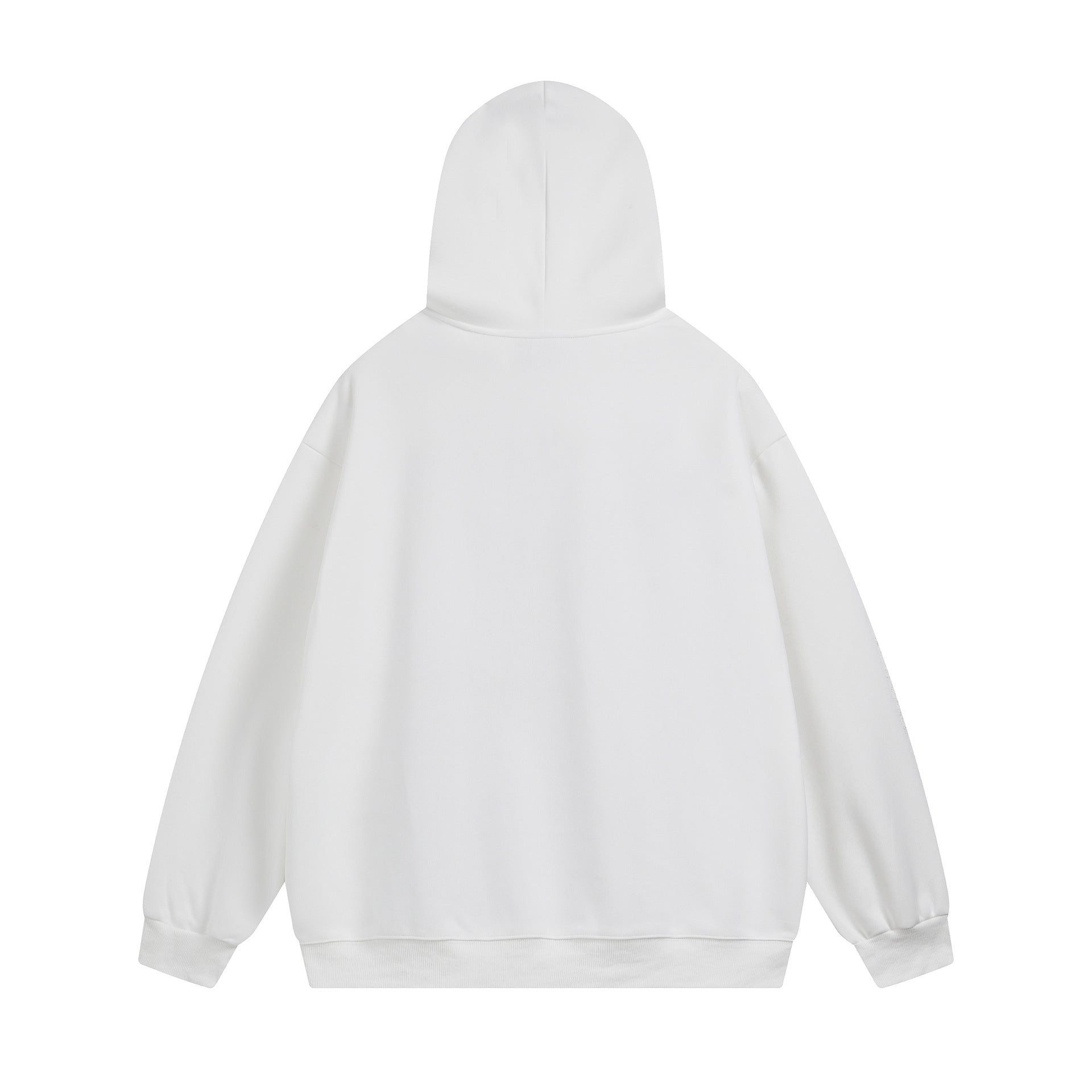 Washed Spray Paint Letter Print Oversize Pullover Hoodie