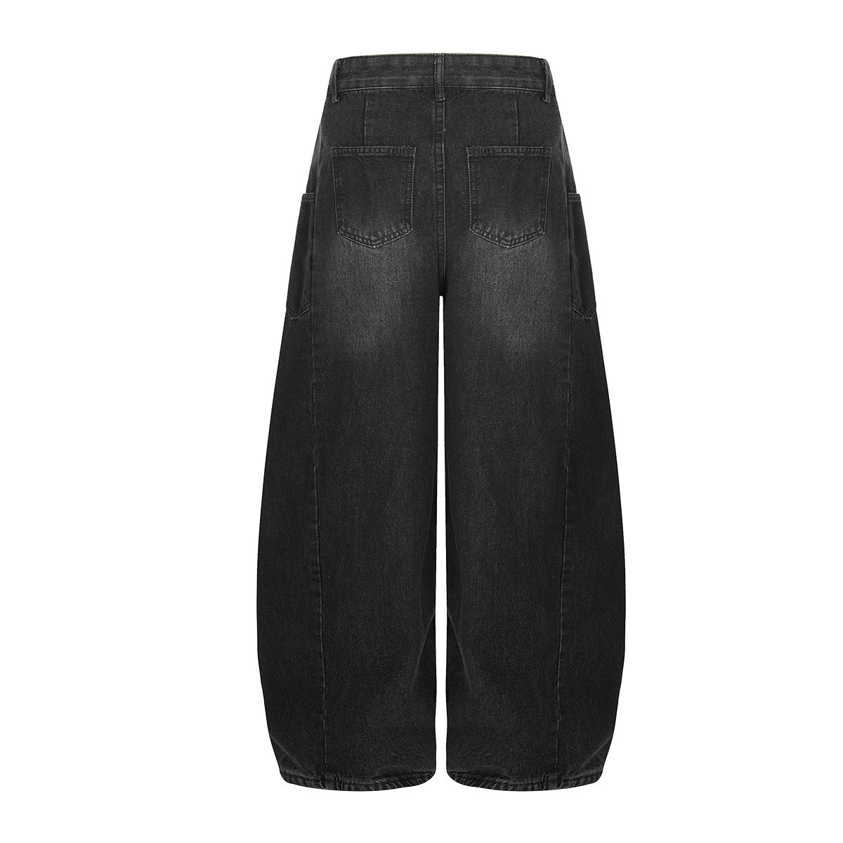 Washed Wide Leg Denim Jeans