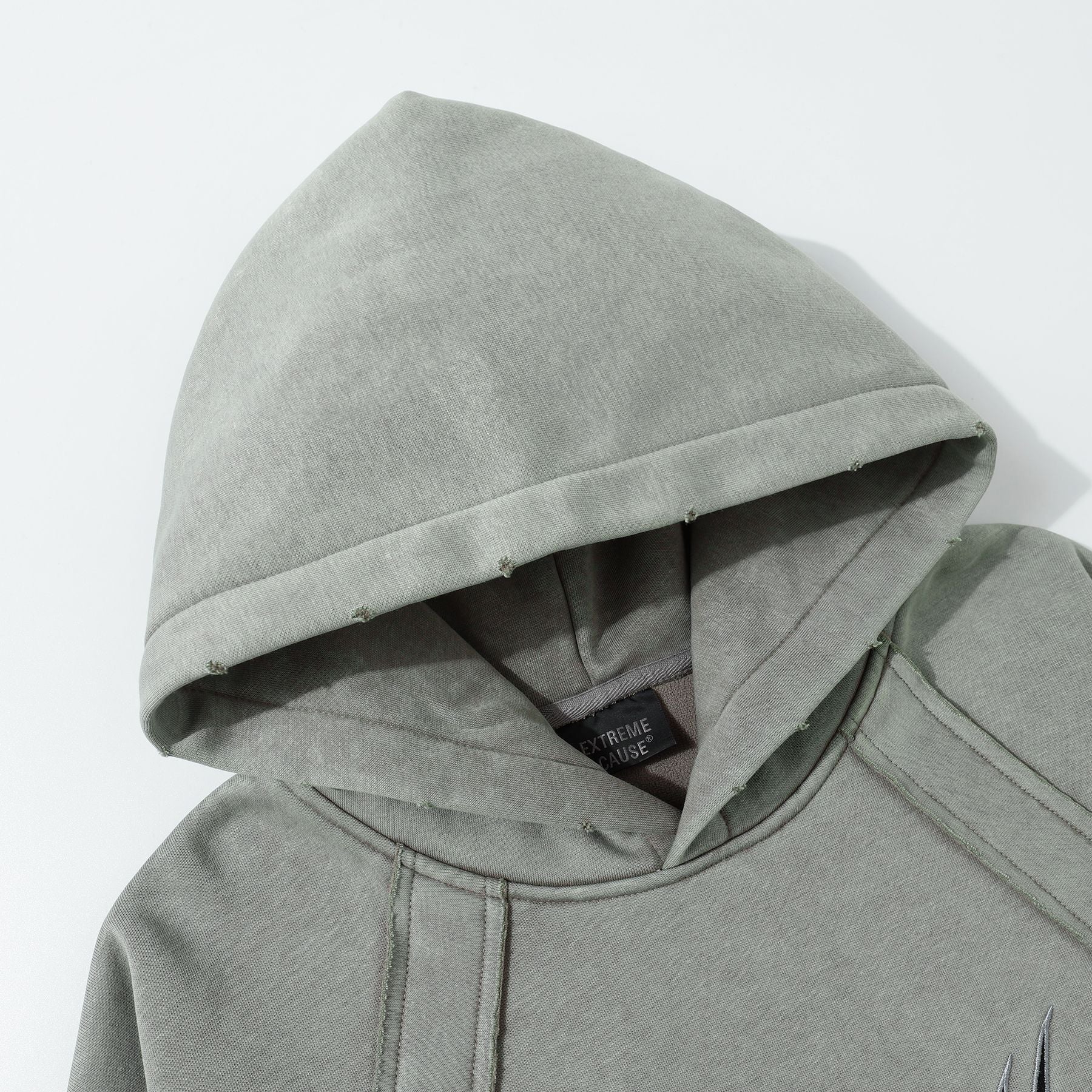 Heavyweight Washed Fleece Lining Pullover Hoodie