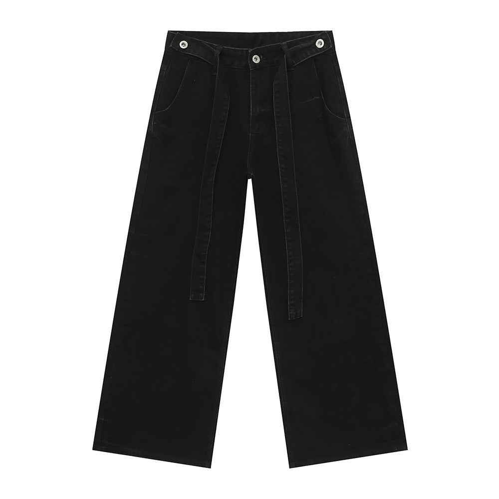 Jeans con silueta y diseño de cordones