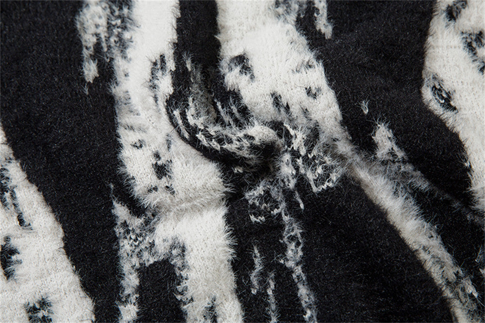 Y2K Breathable Stylish Floral Zip-Up Knit Cardigan