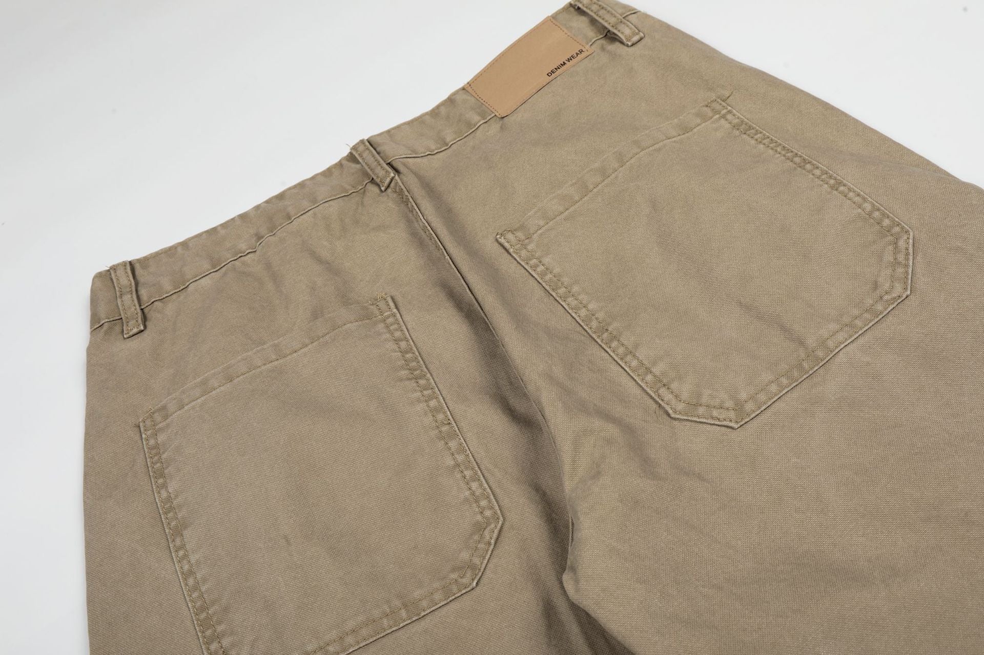 Damage Patchwork Wide Leg Cargo Pants