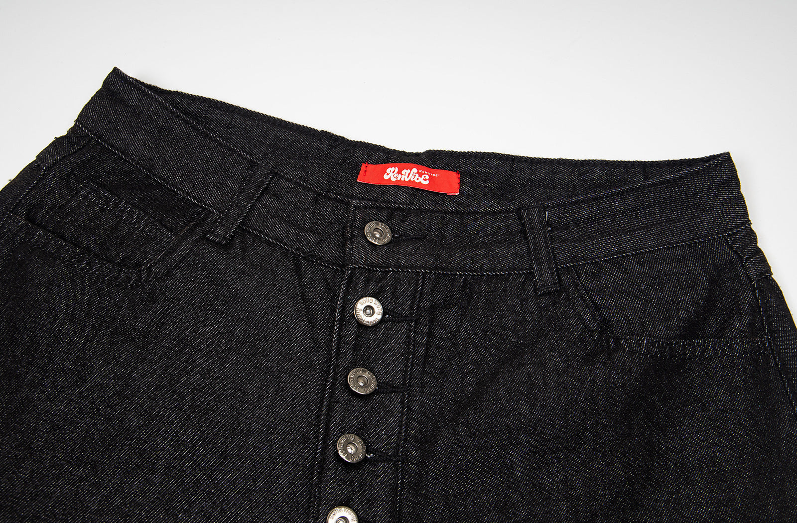 Washed Wide Leg Denim Short Pants