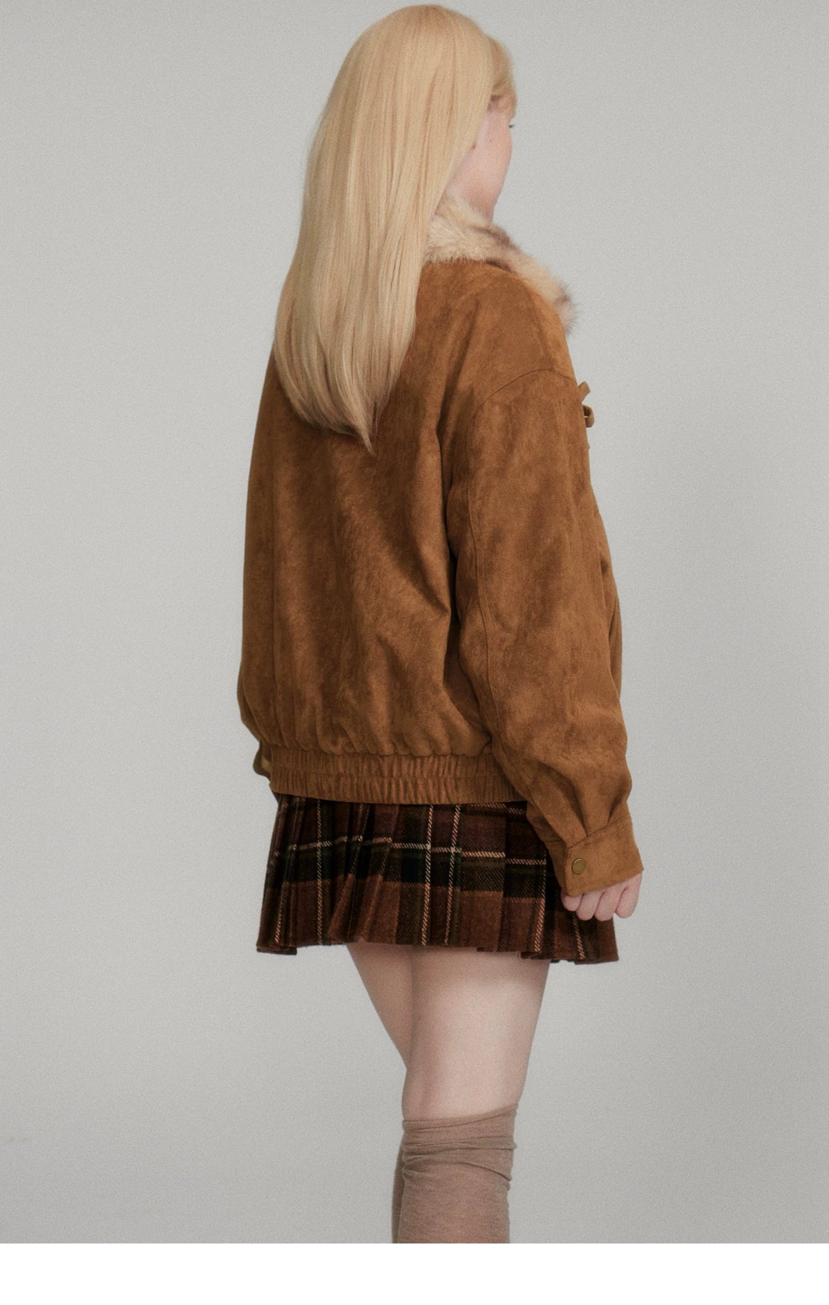Plaid Pleated Short Skirt