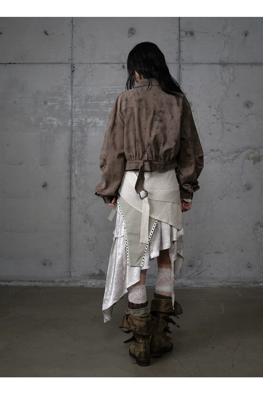 Patchwork Plaid Punk Work Jacket