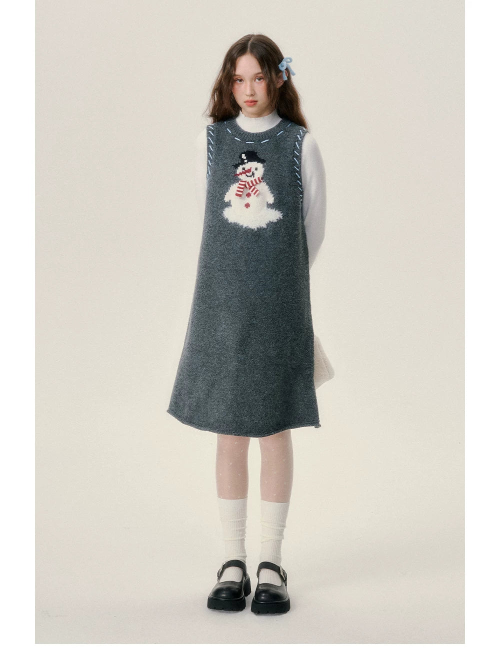 Thick Knit Vest Midi Dress