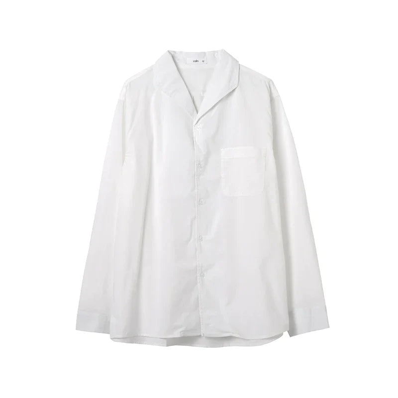 Camicia a maniche lunghe con colletto aperto