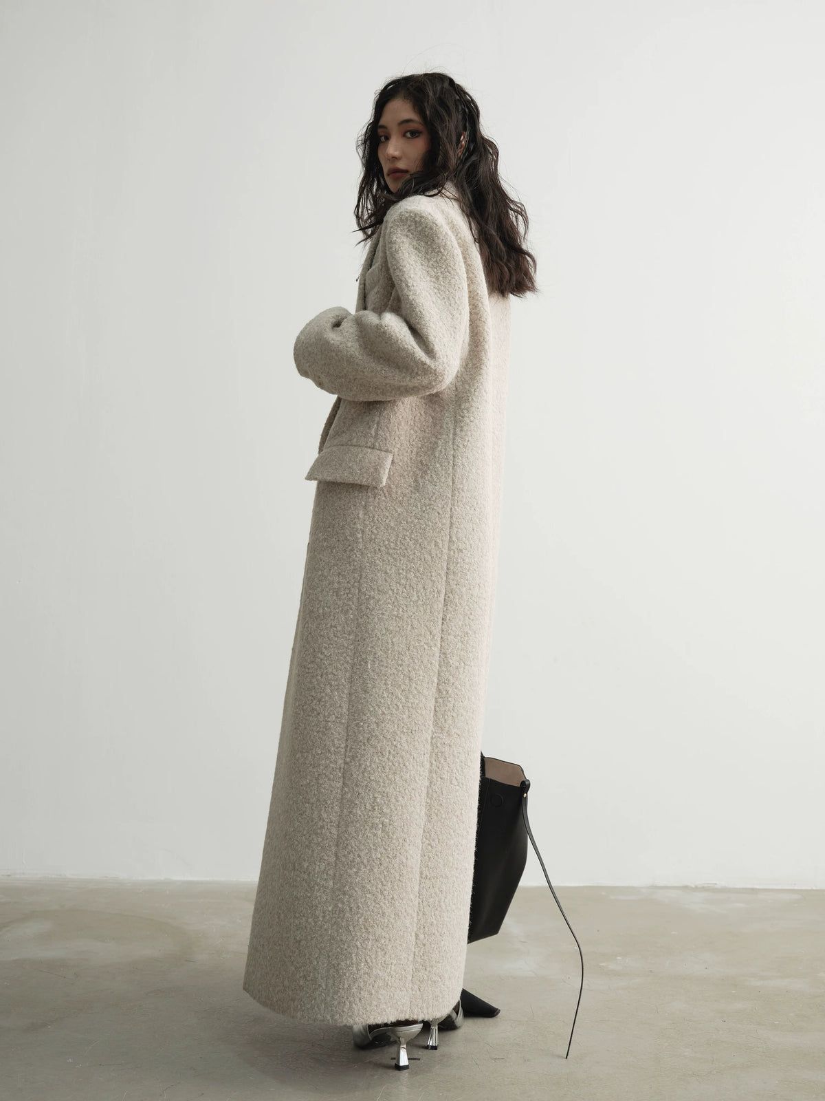 Double Breasted Wool Long Coat