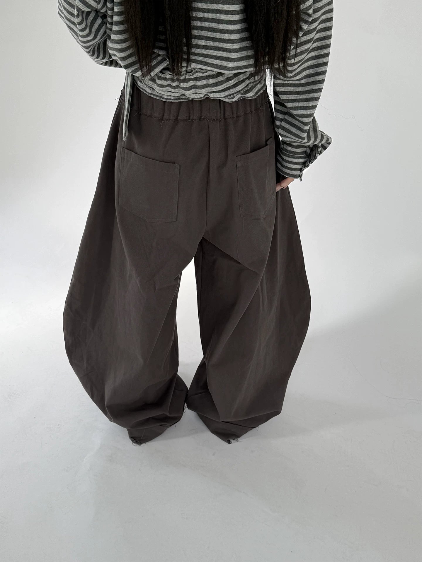 Letter Print Elastic Waist Wide Leg Sweatpants