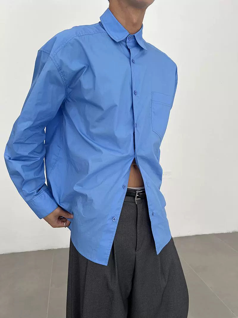 Chemise basique à manches longues