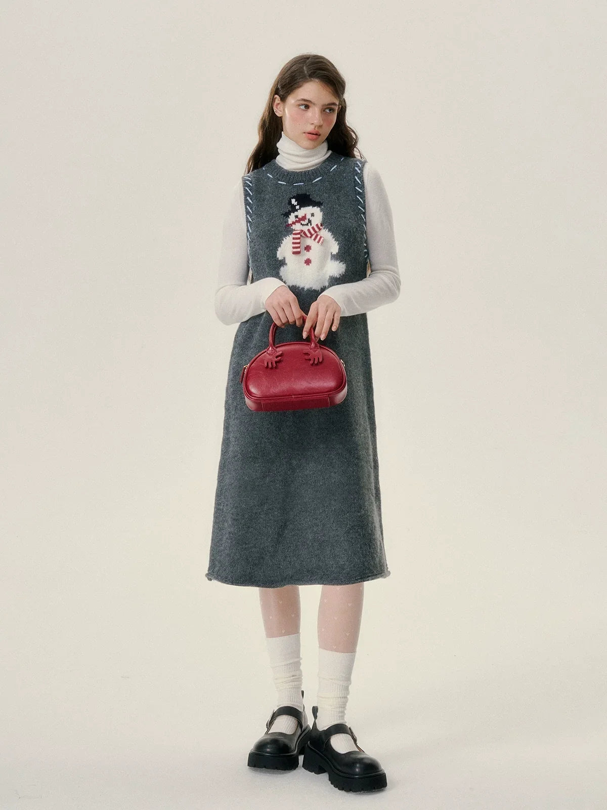 Thick Knit Vest Midi Dress
