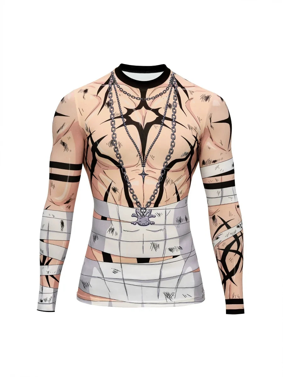 Warrior Print Long Sleeve T-Shirt