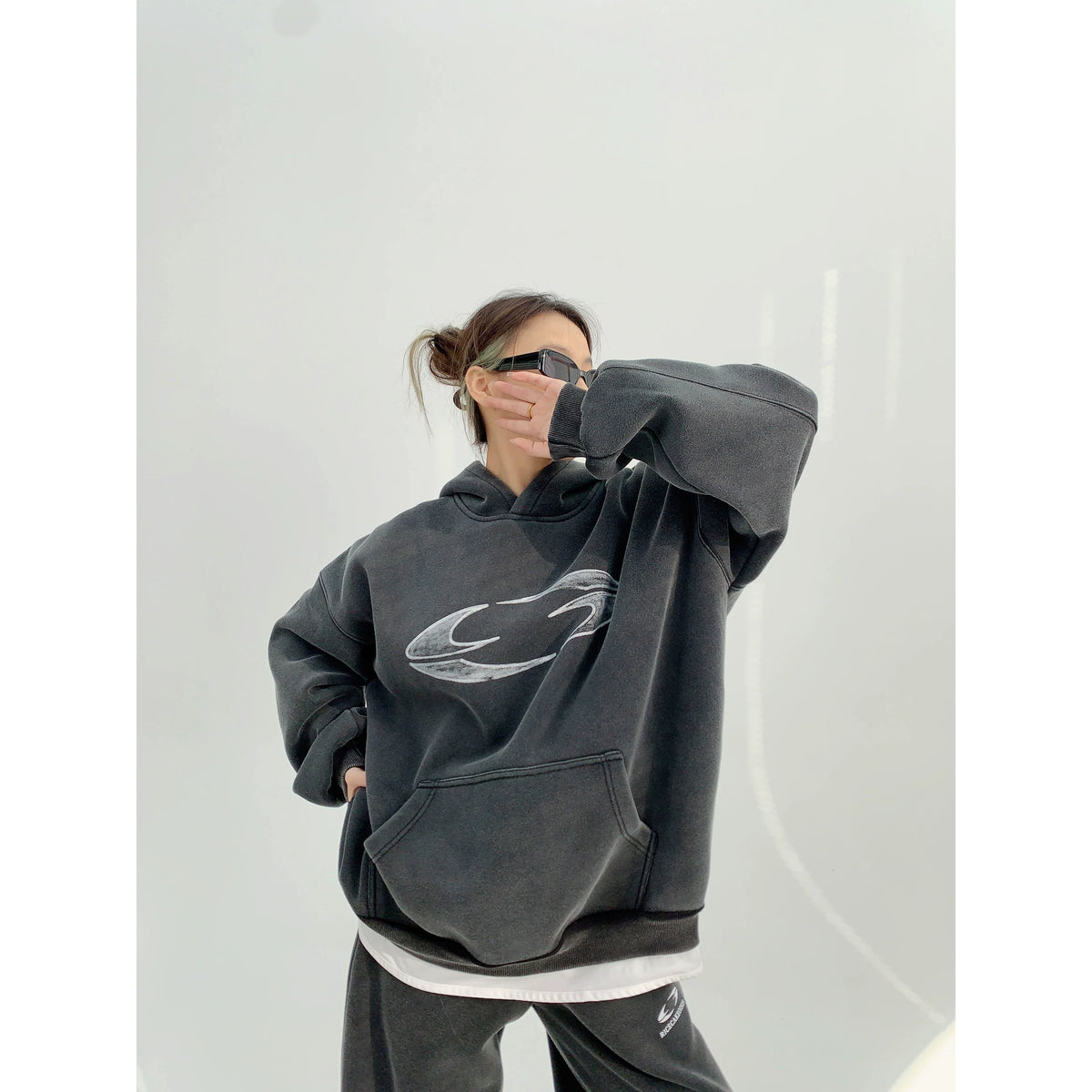 Thick Heavyweight Print Hoodie & Pants Set