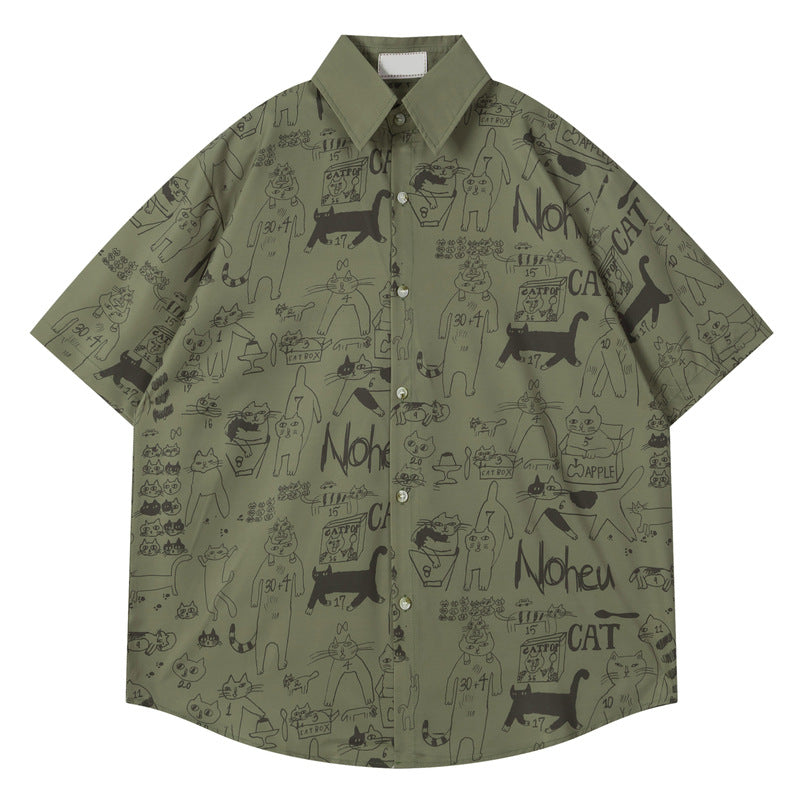 Japanese Retro Fun cartoon Summer Shirt - MADXMARX