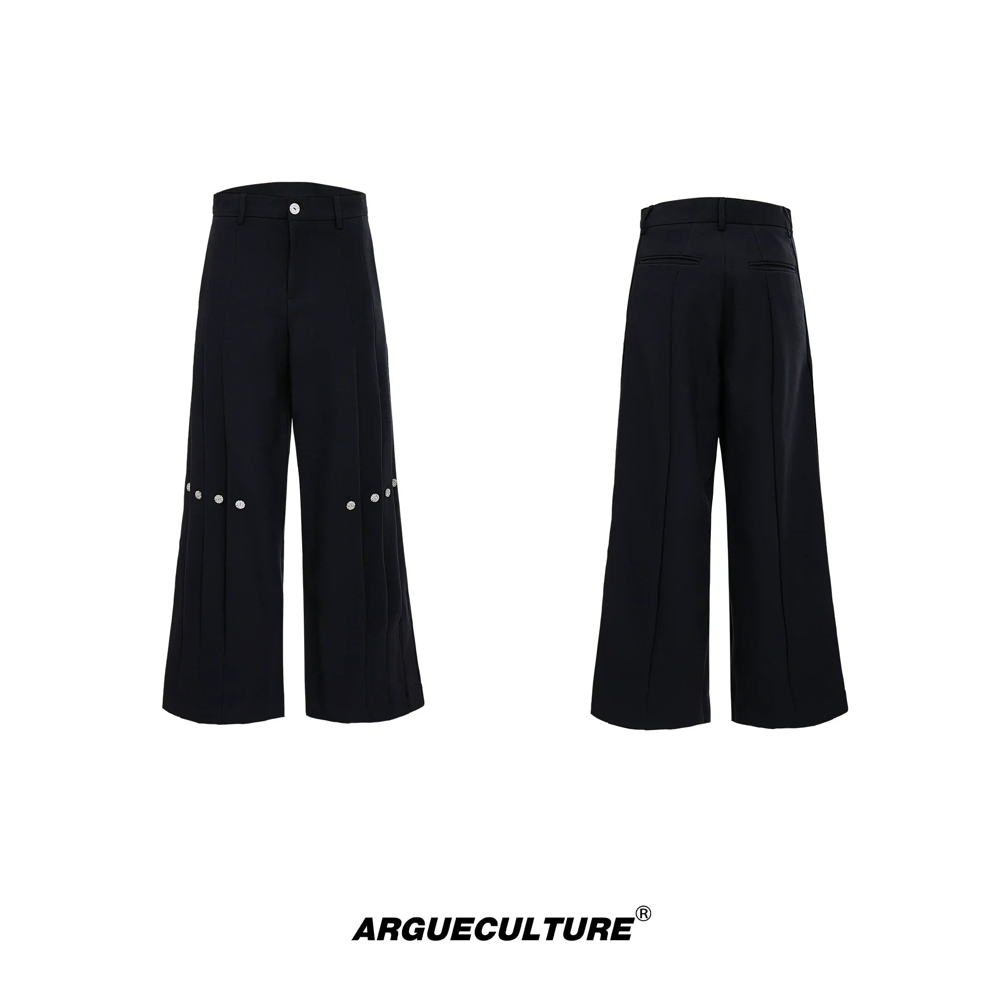 Double-layer Design Oversize Tailored Jacket & Wide Leg Pleats Trousers Setup
