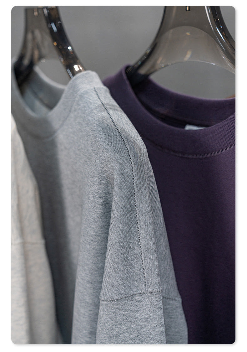 Oversize Heavyweight Basic Round Neck Sweatshirt