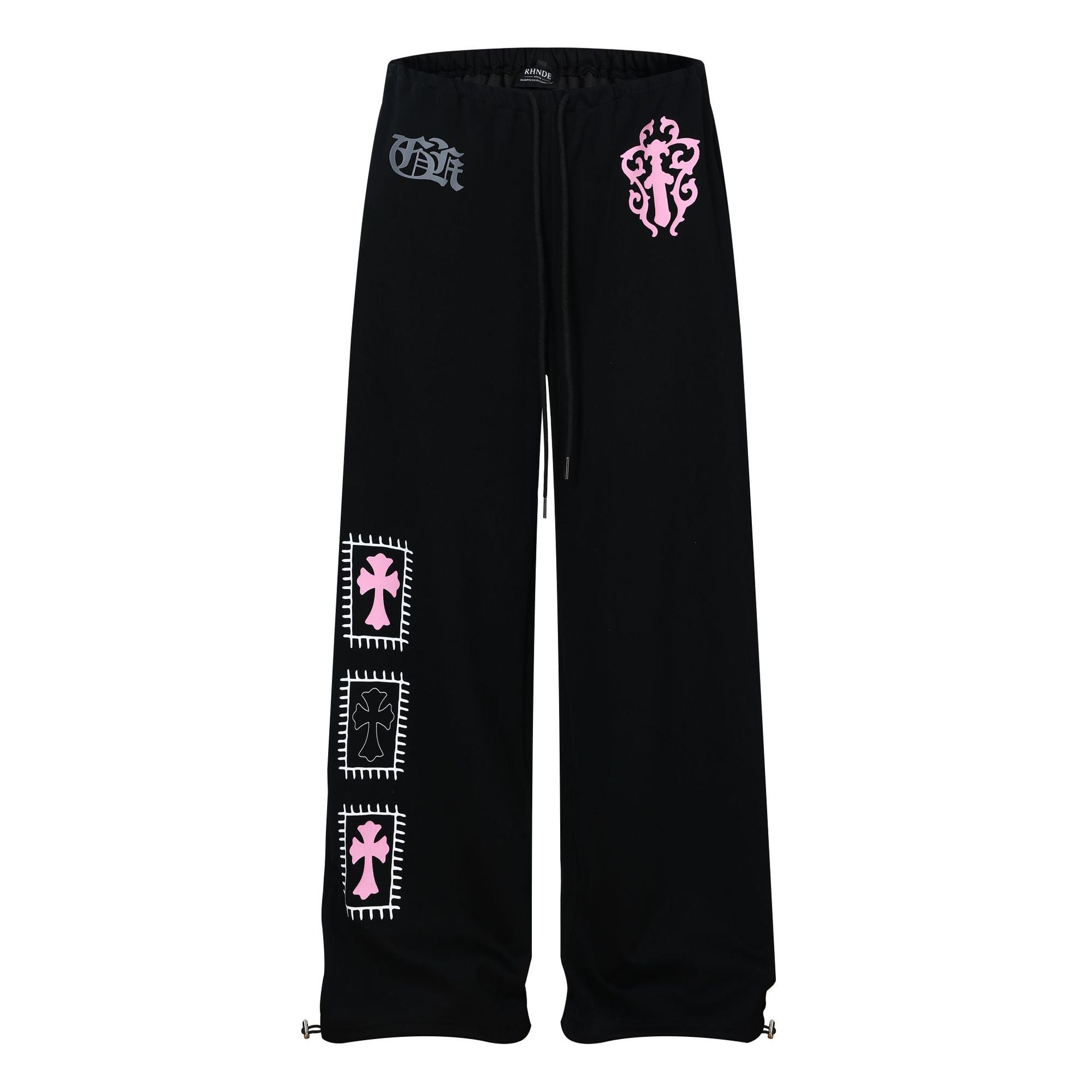 Graphic Print Wide Leg Sweatpants