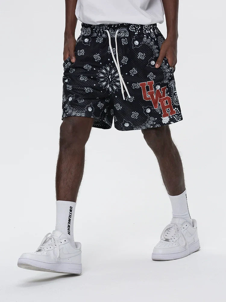 Drawstring Graphic Letter Design Sporty Short Pants