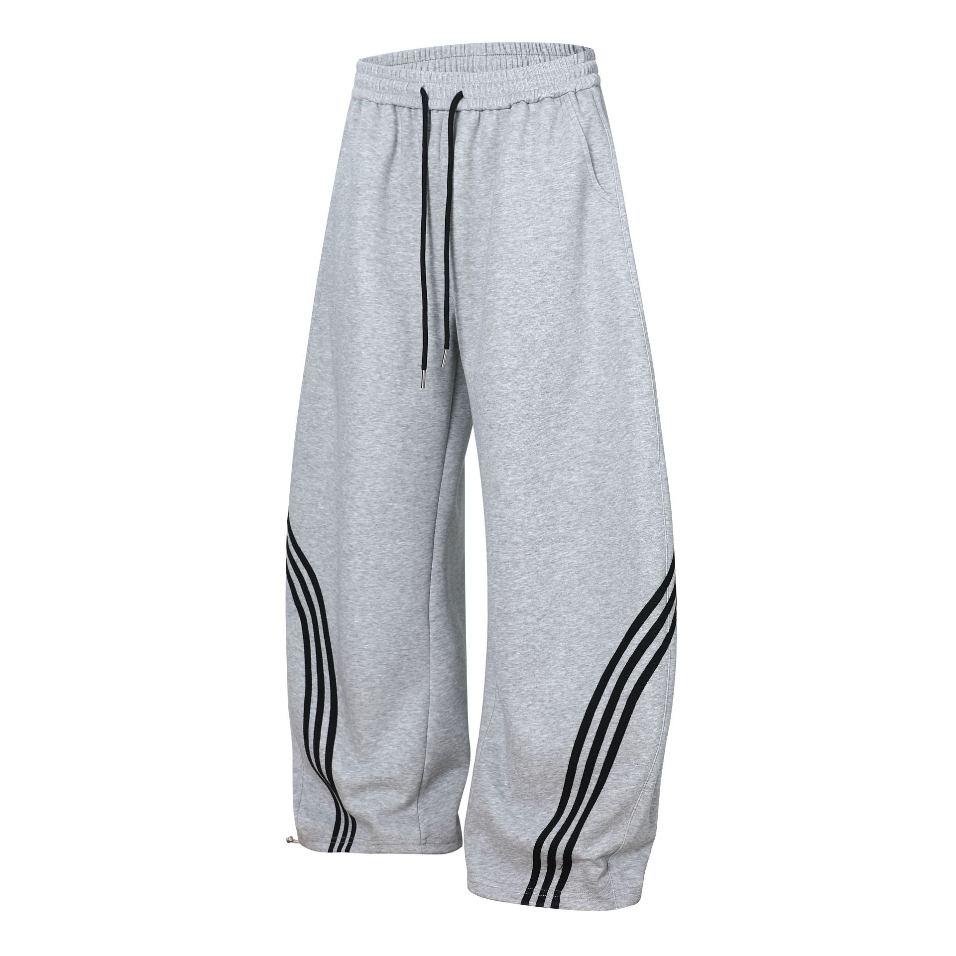 Deconstruction Curved Leg Wide Leg Sweatpants