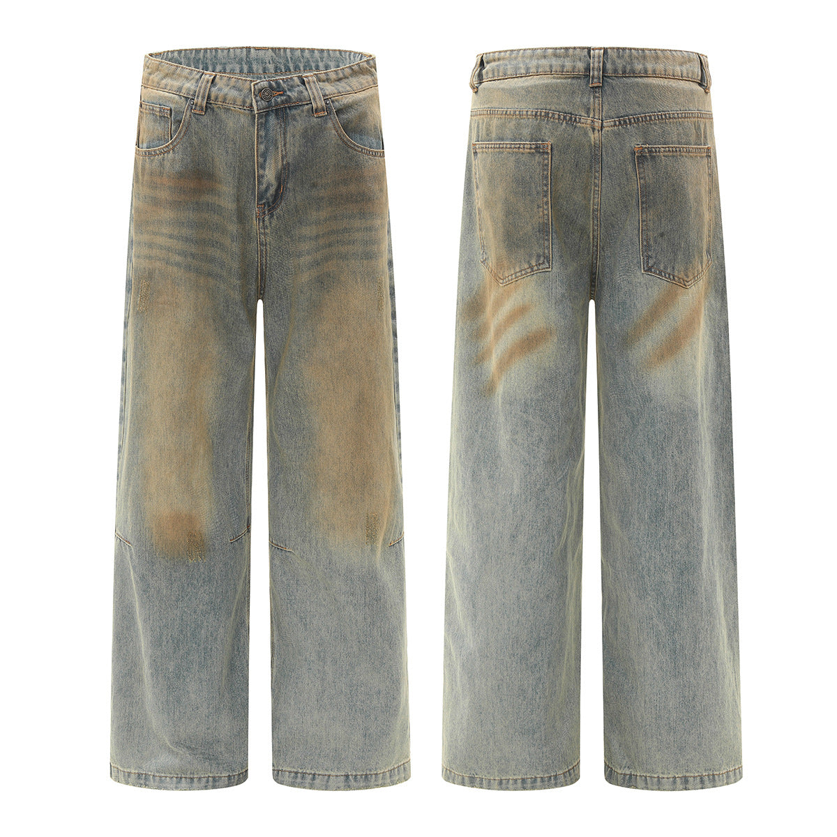 Wash Straight Denim Jeans