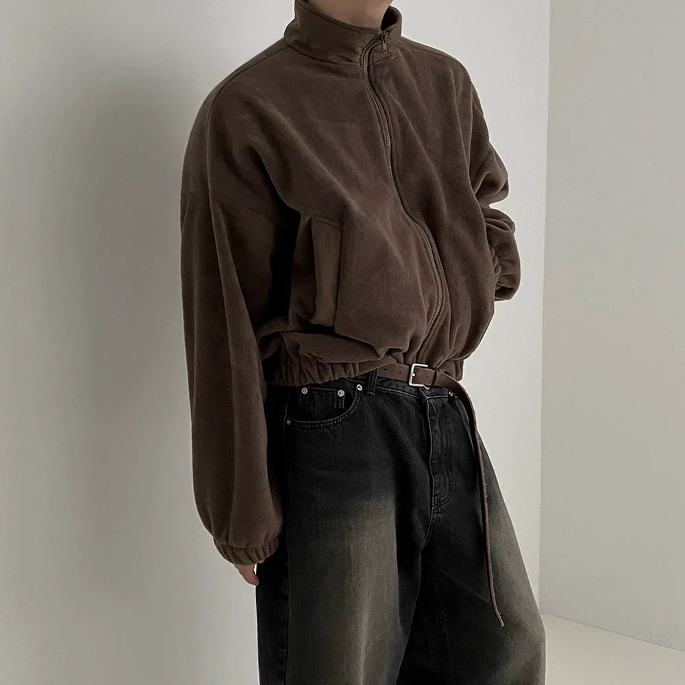 Stand Neck Oversize Zipper Padded Jacket