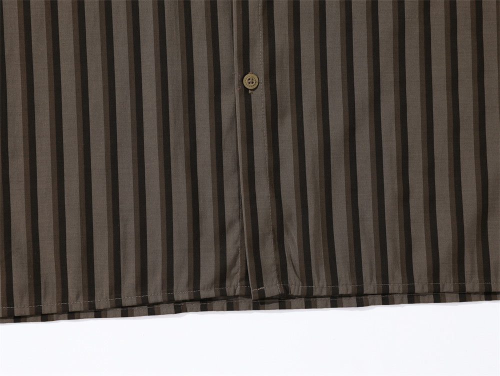Camicia a righe retrò con 2 tasche