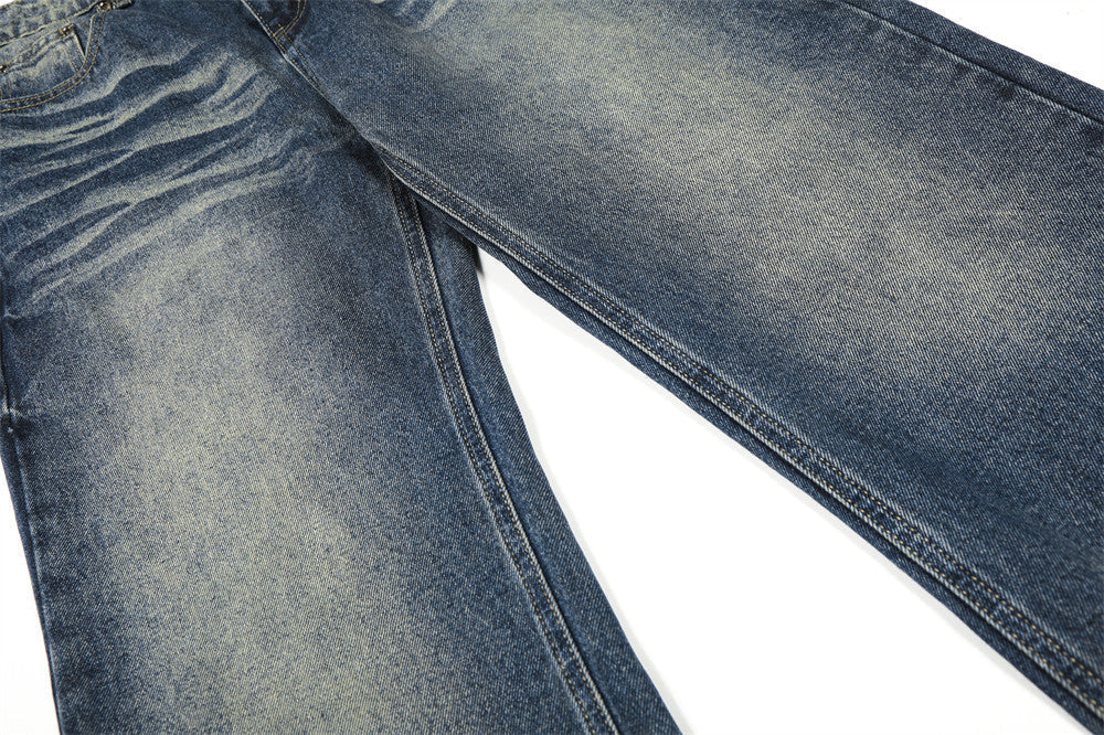 Washed Wide-Leg Jeans - Denim Pants