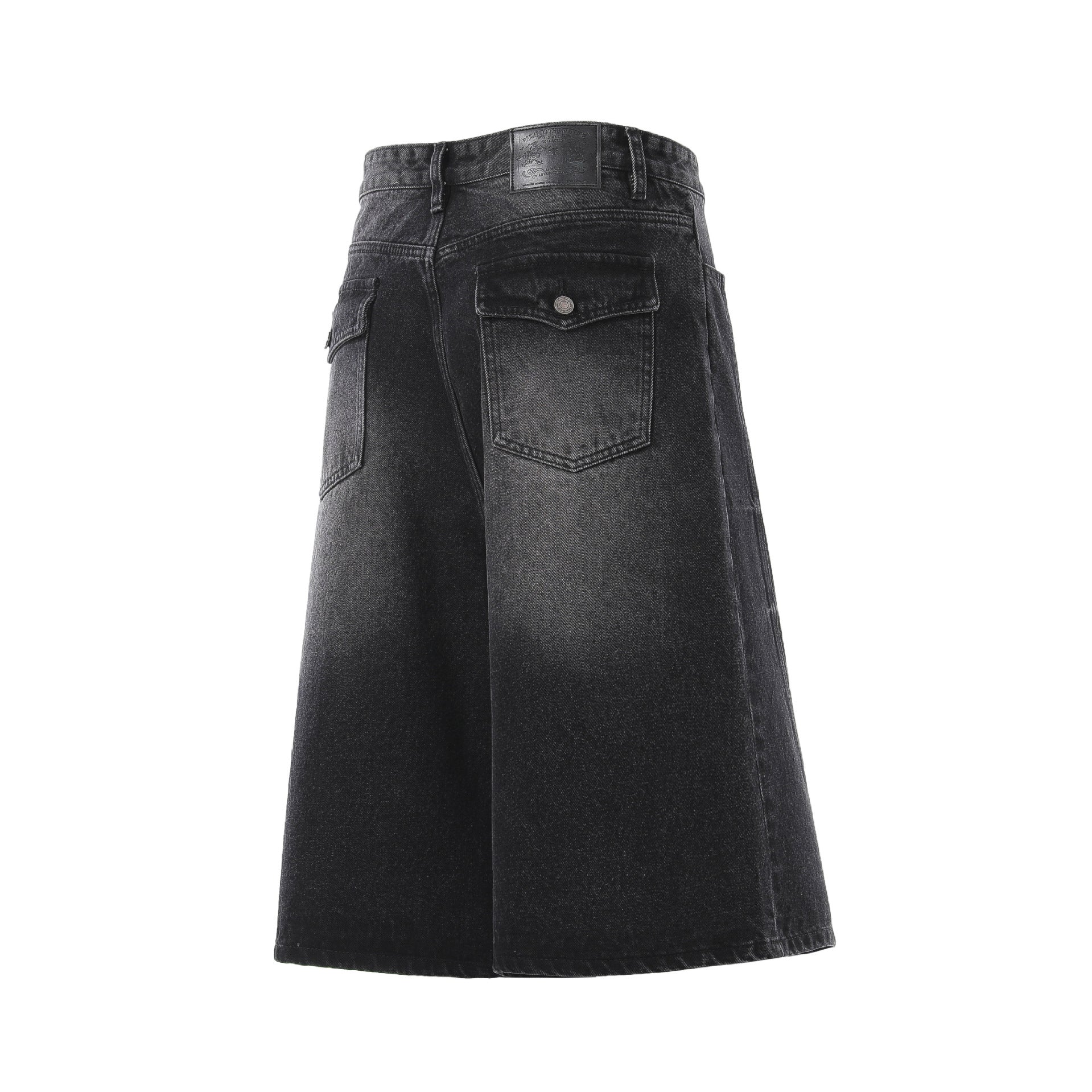 Denim Wash Wide Leg Jort