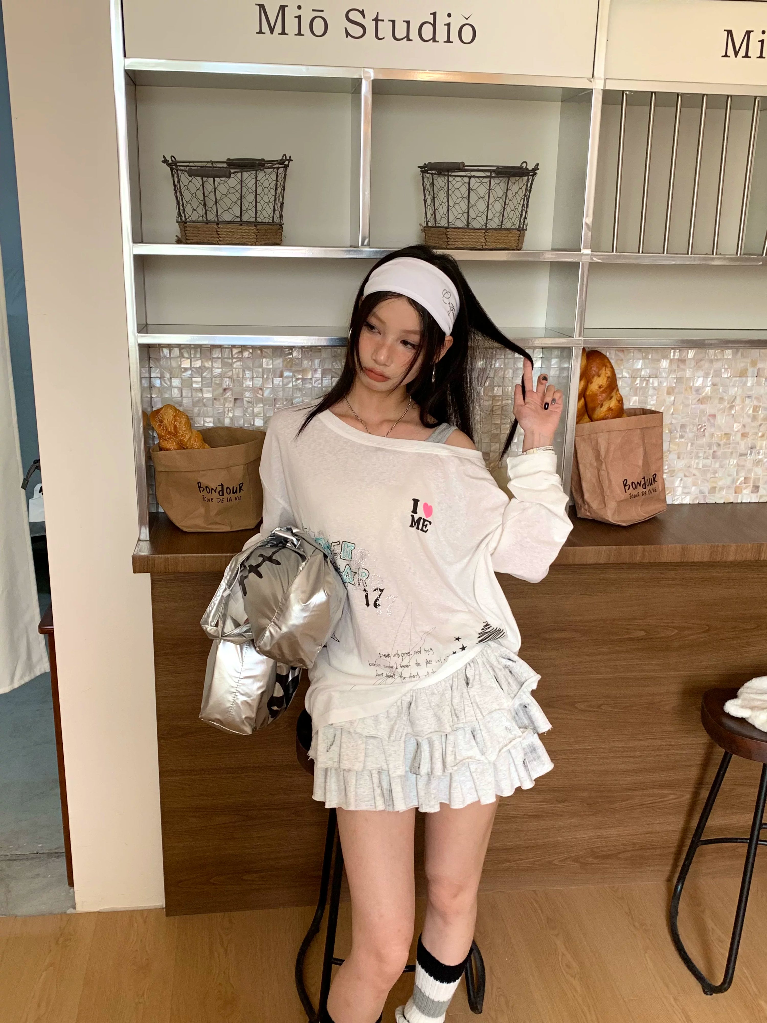 Tiered Ruffle Short Skirt