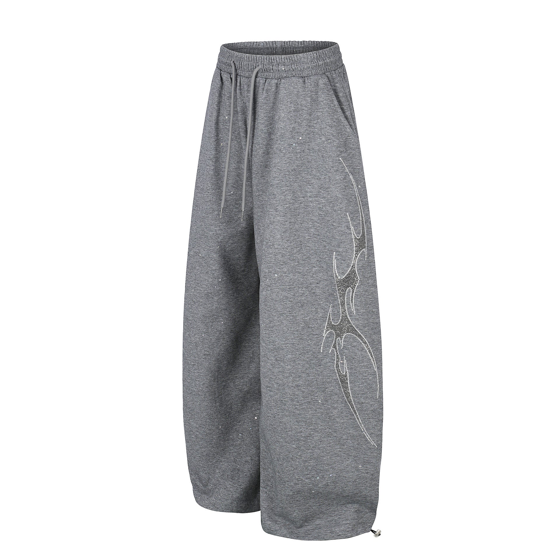 Tribal Print Drawstring Wide Leg Sweatpants