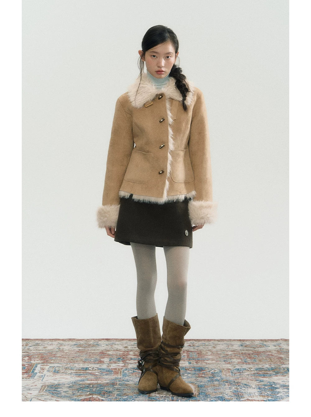 Fake Shearling Thick Jacket