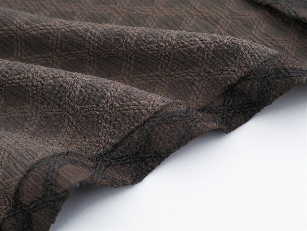 Camisa vintage a cuadros con diamantes
