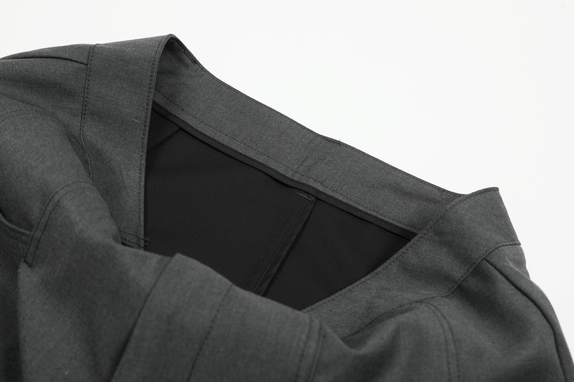 Deconstruction Pleats Draped Wide Leg Trousers