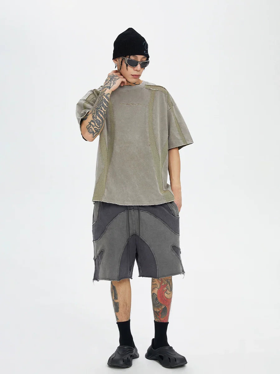 Patchwork Tactical Short Pants