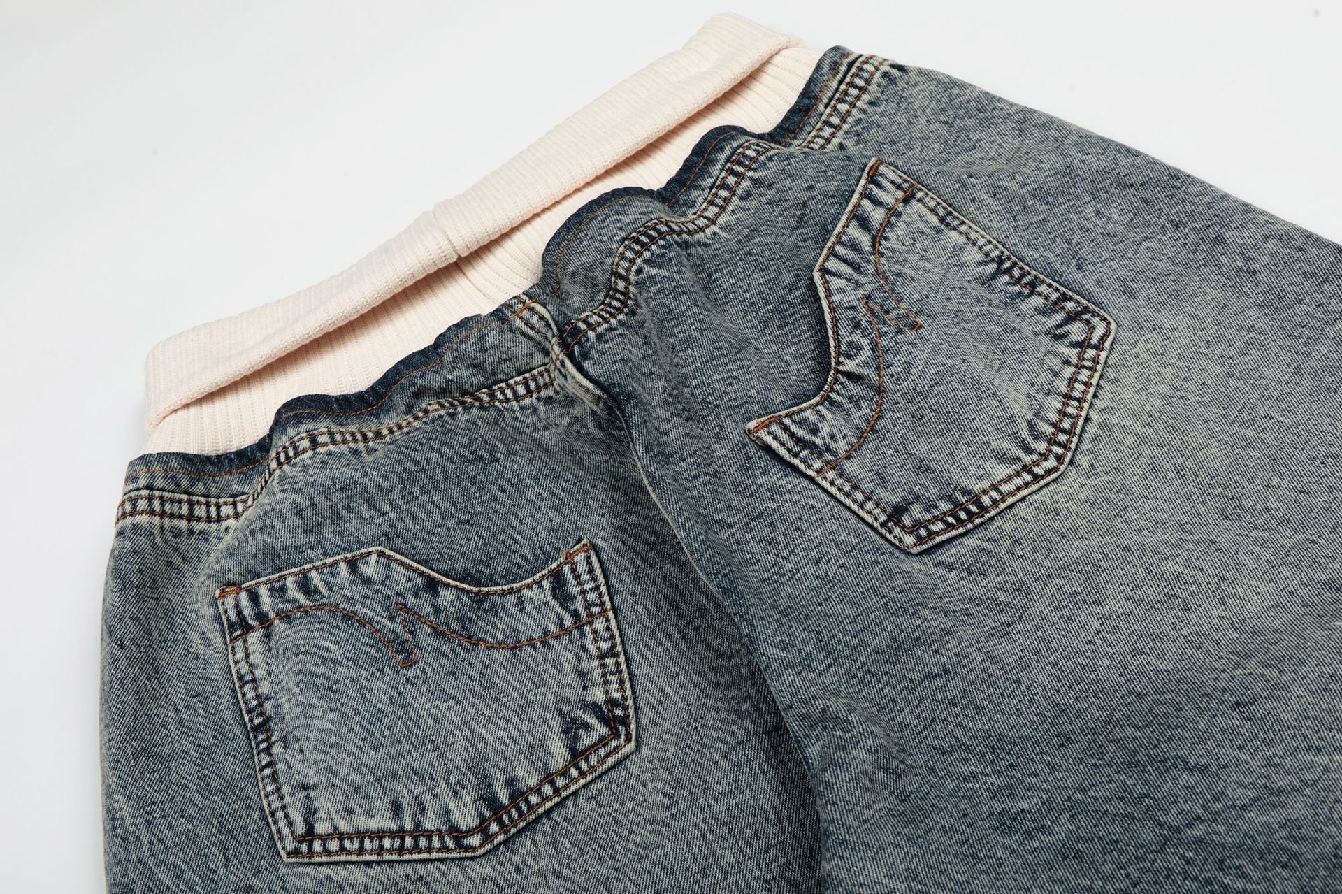 Deconstruction Patchwork Wide Leg Denim Jeans