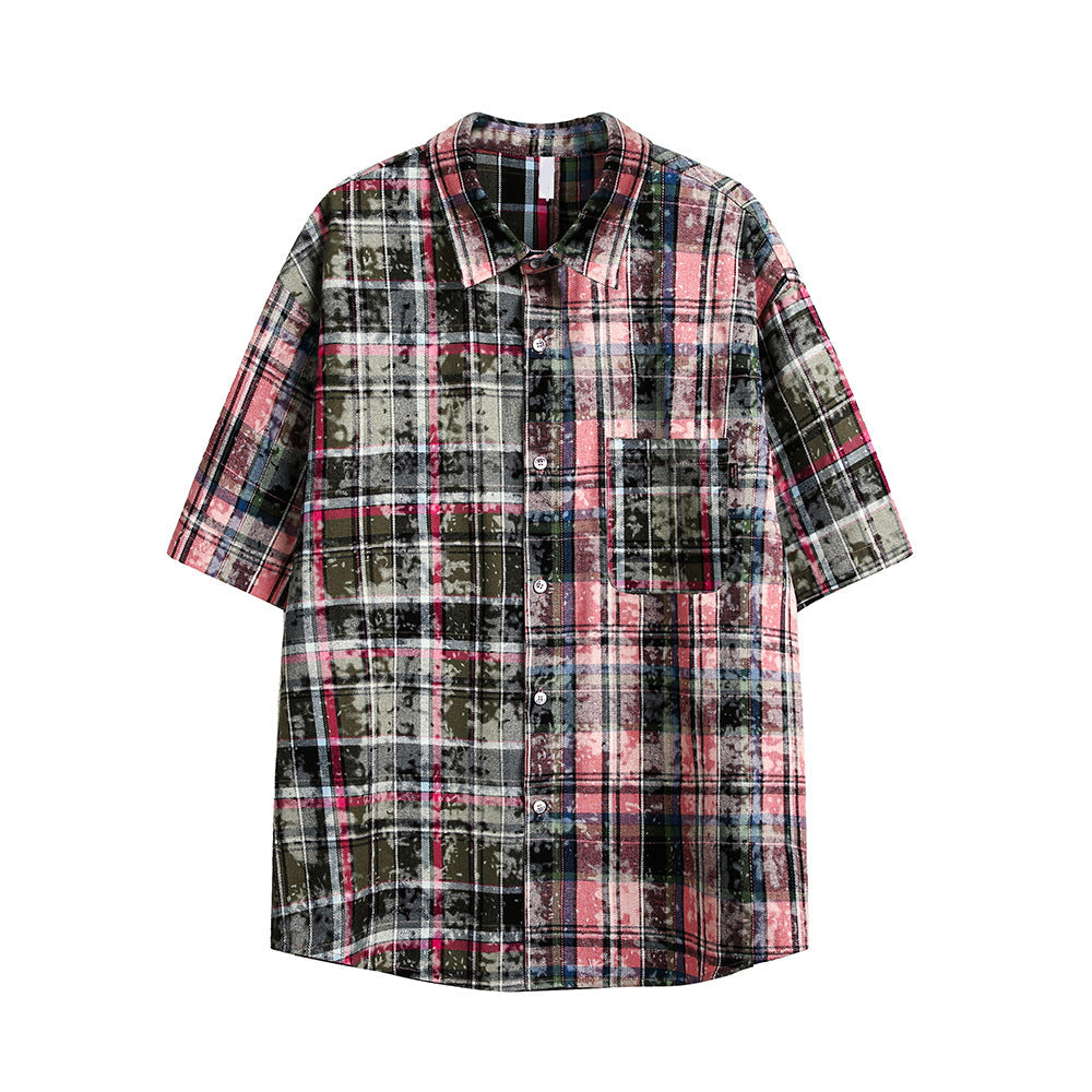 Distressed Checkered Summer Shirt - MADXMARX