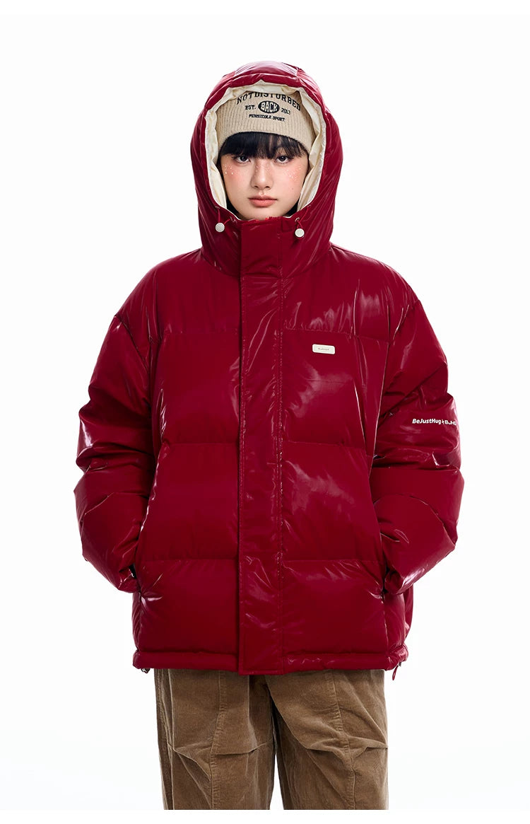 Oversize Hooded White Duck Down Jacket