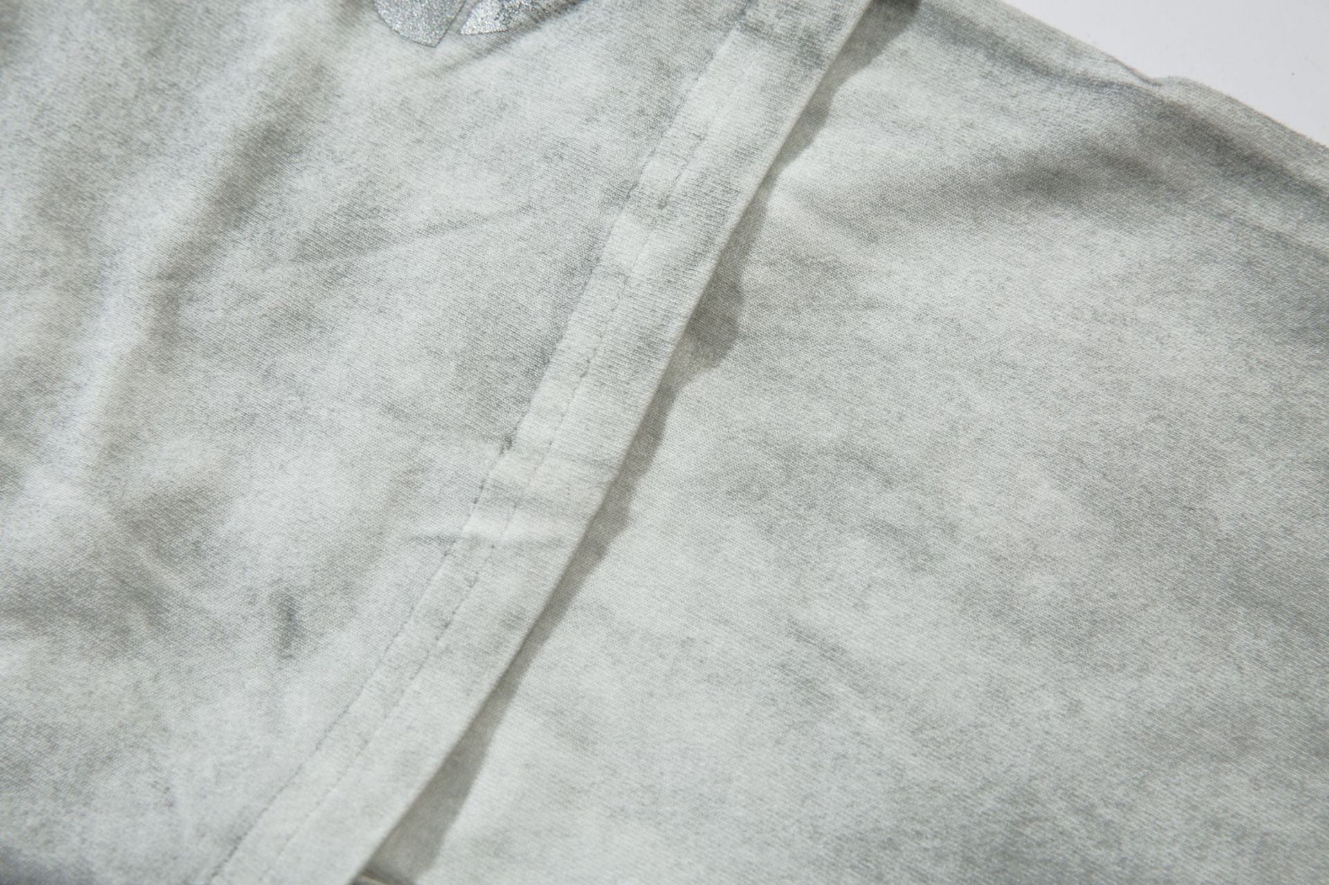 Fake Layered Dirty Dye Print Long Sleeve T-Shirt