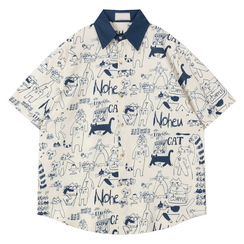 Japanese Retro Fun cartoon Summer Shirt