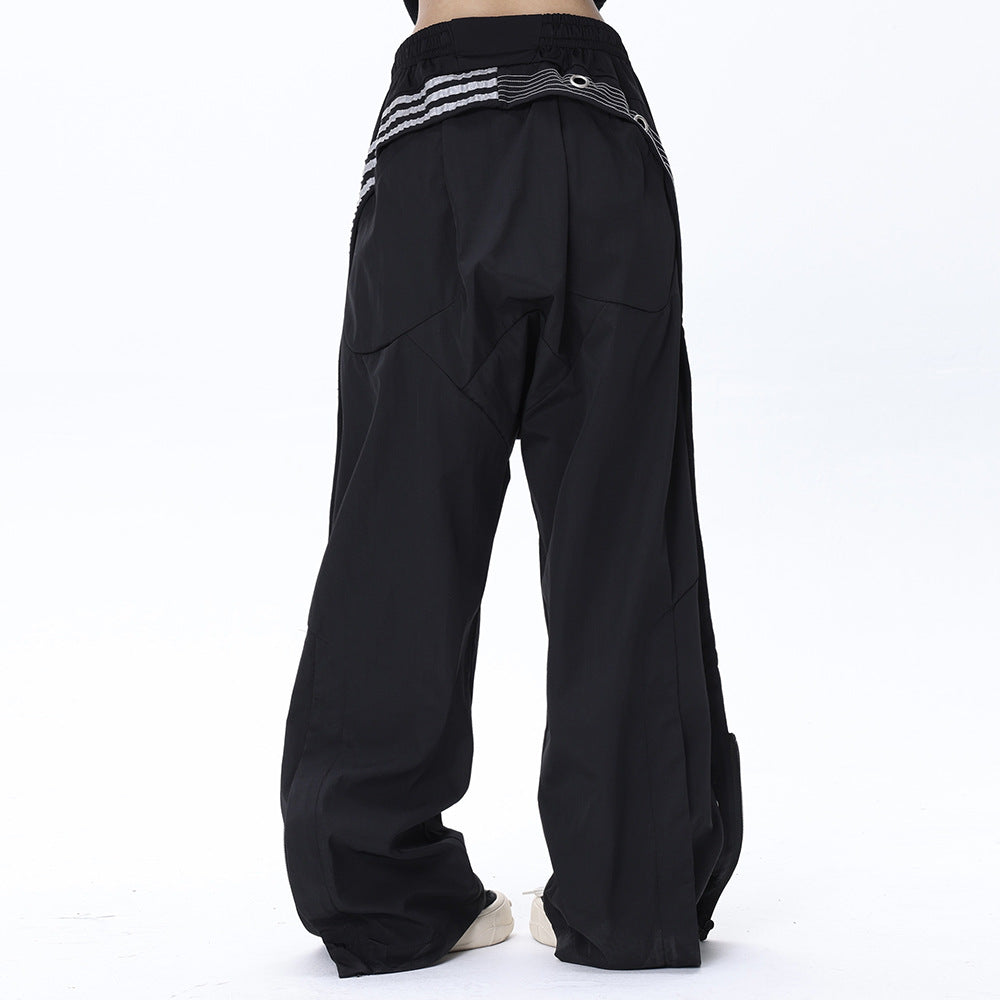 Belted Loose Flare Sweatpants