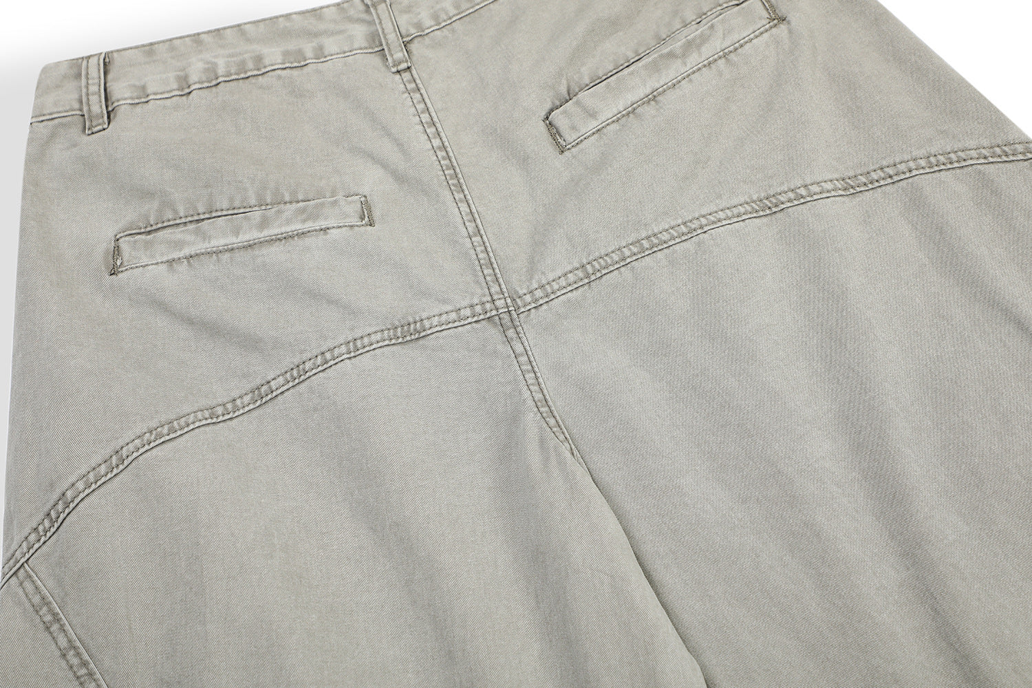 Multi-Pocket Deconstruction Curved Wide Leg Denim Jeans