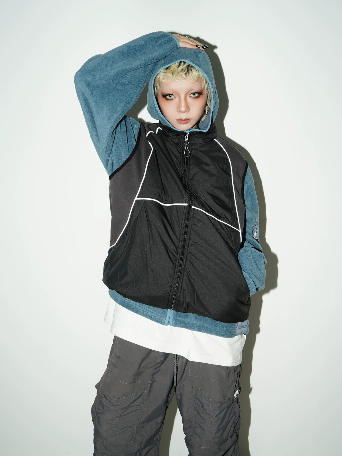 Fleece Zipper Hoodie & Drawstring Sweat Pants Setup